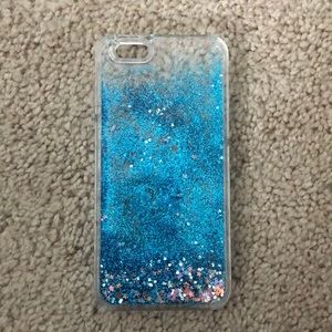 Blue Glitter iPhone 6s phone case